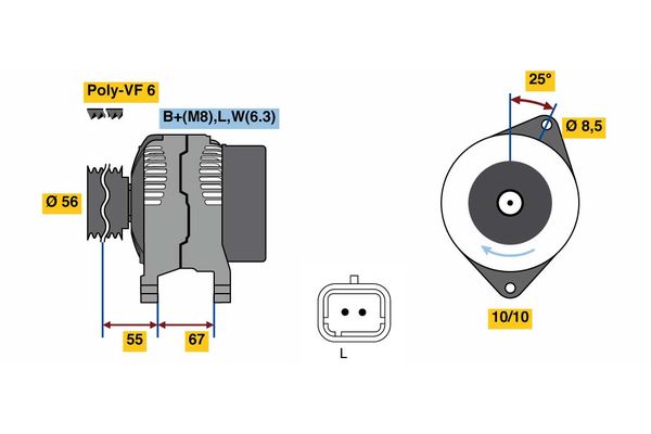 Bosch Alternator/Dynamo 0 986 080 870