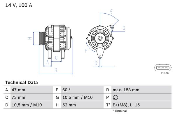 Bosch Alternator/Dynamo 0 986 080 920