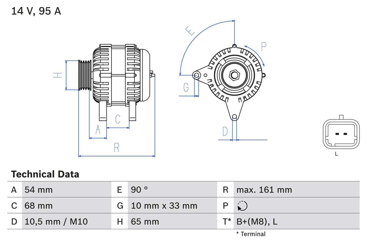 Bosch Alternator/Dynamo 0 986 080 960