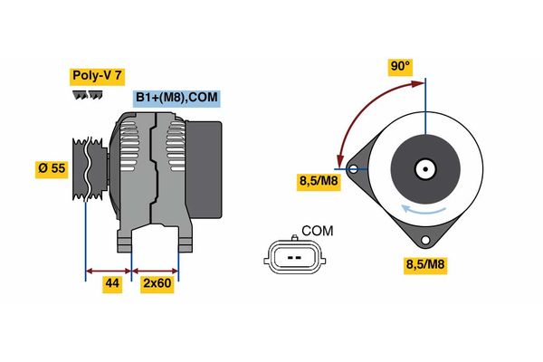 Bosch Alternator/Dynamo 0 986 081 080