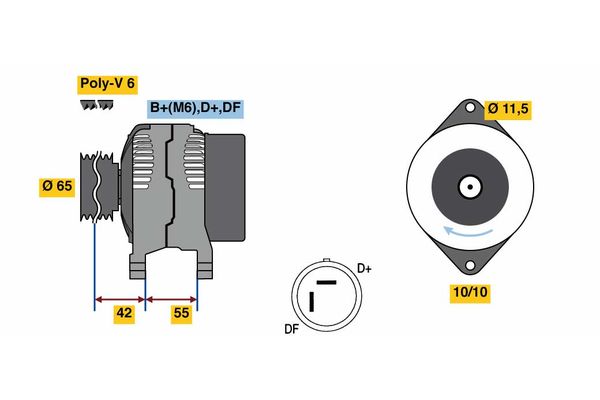 Bosch Alternator/Dynamo 0 986 081 200