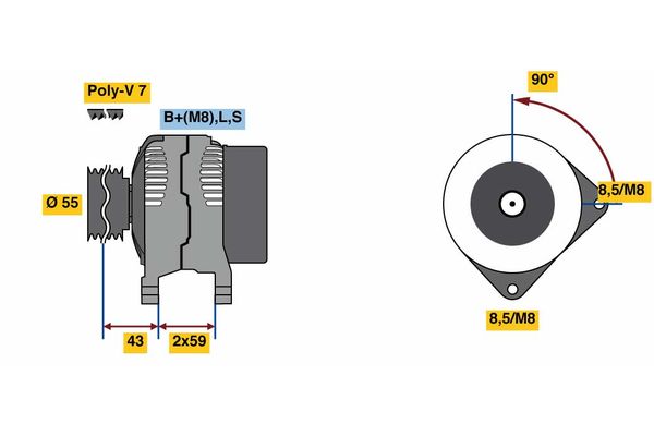 Bosch Alternator/Dynamo 0 986 081 220