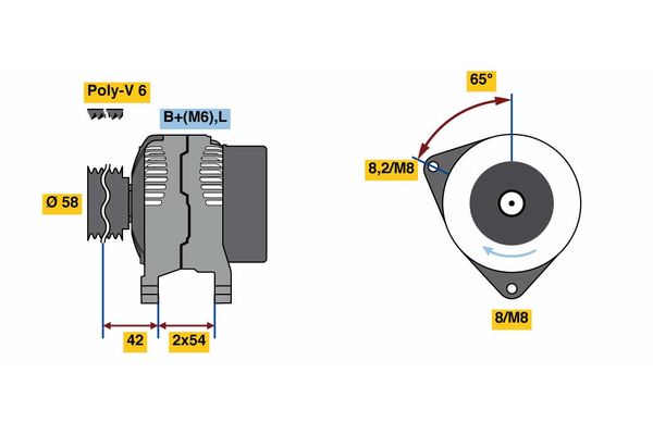 Bosch Alternator/Dynamo 0 986 081 260