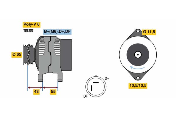 Bosch Alternator/Dynamo 0 986 081 280