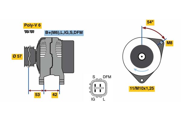 Bosch Alternator/Dynamo 0 986 081 430