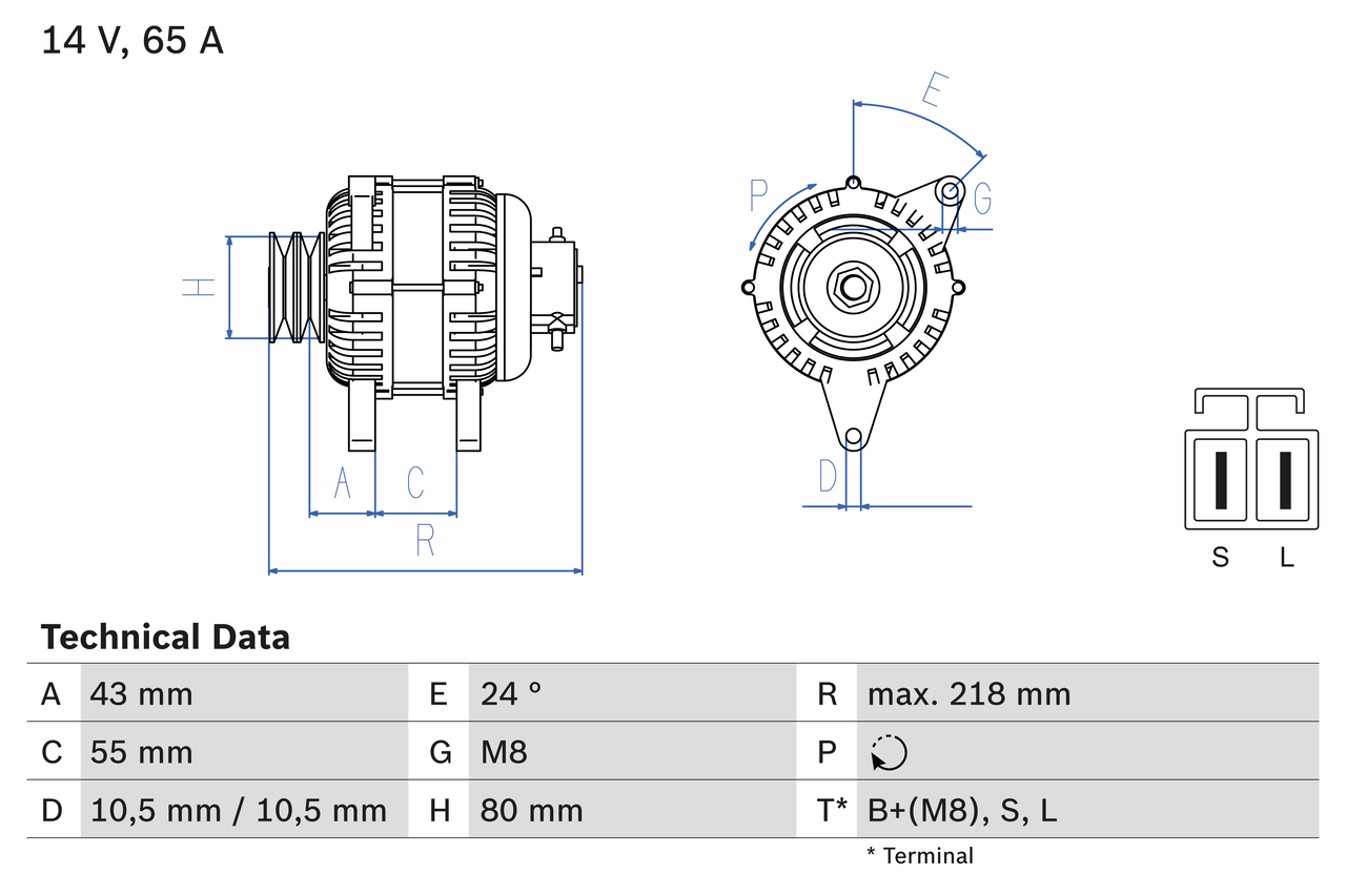 Bosch Alternator/Dynamo 0 986 081 740