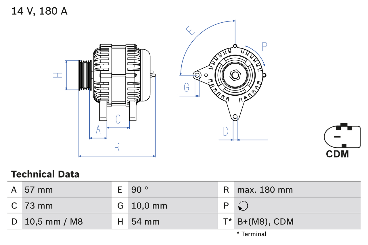Bosch Alternator/Dynamo 0 986 082 200