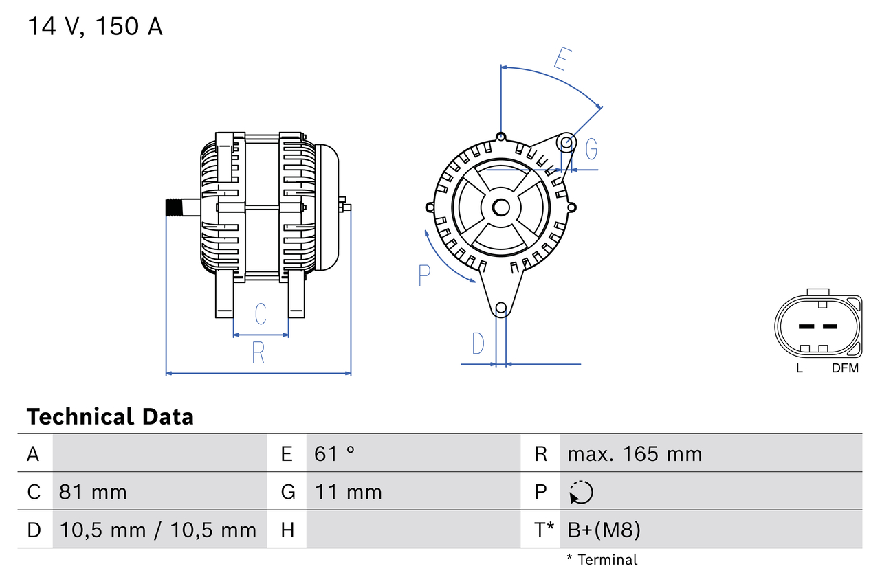 Bosch Alternator/Dynamo 0 986 082 310