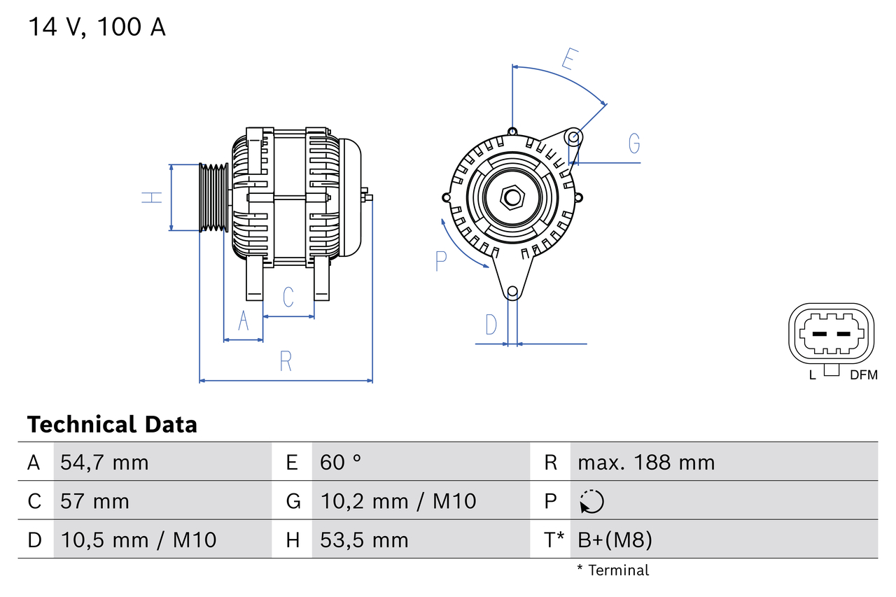 Bosch Alternator/Dynamo 0 986 082 370