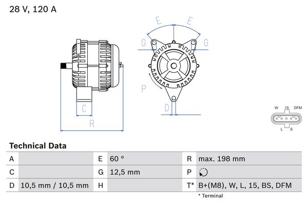 Bosch Alternator/Dynamo 0 986 082 930