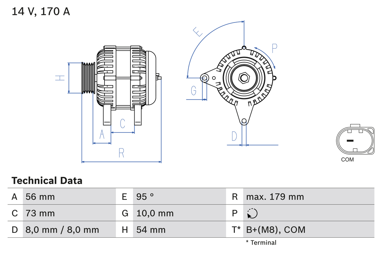 Bosch Alternator/Dynamo 0 986 083 470