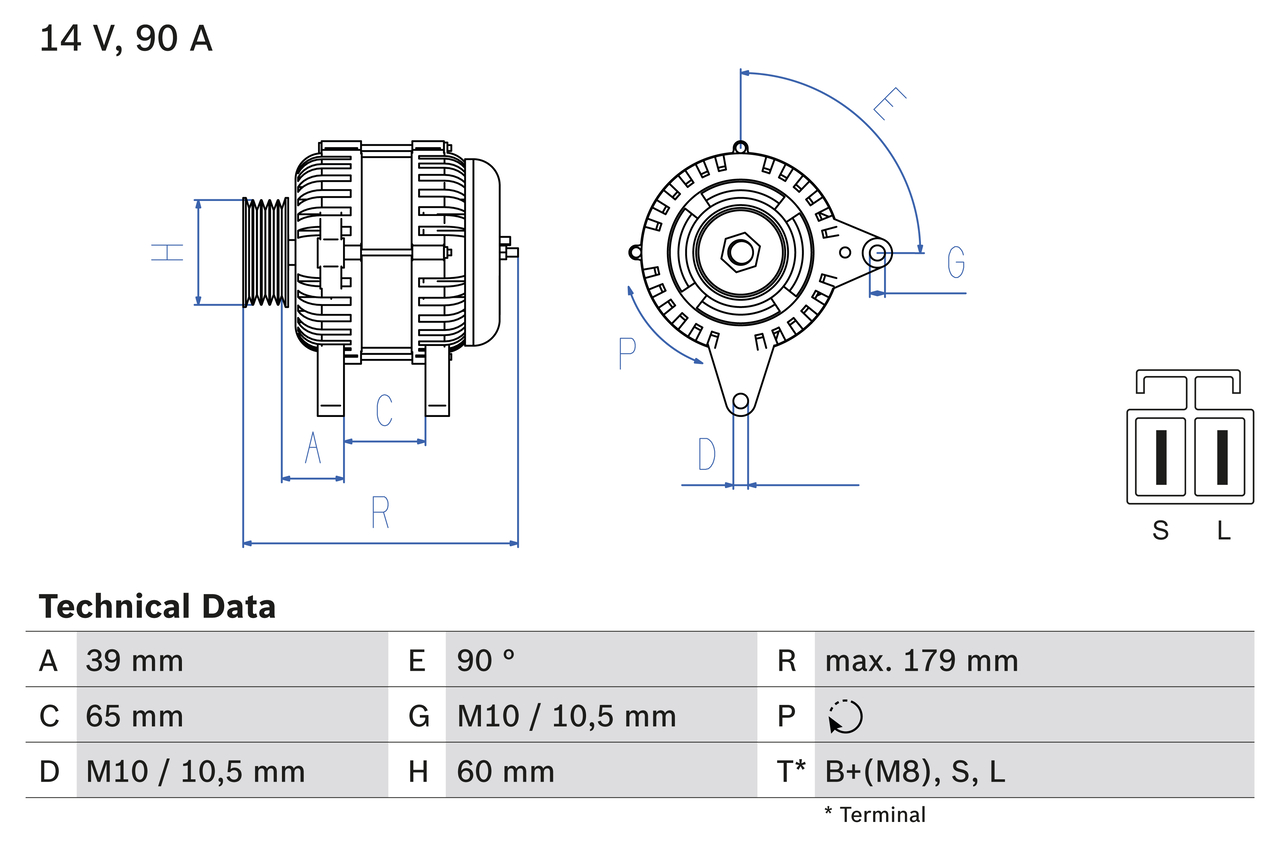 Bosch Alternator/Dynamo 0 986 083 480