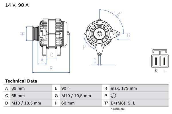 Bosch Alternator/Dynamo 0 986 083 480