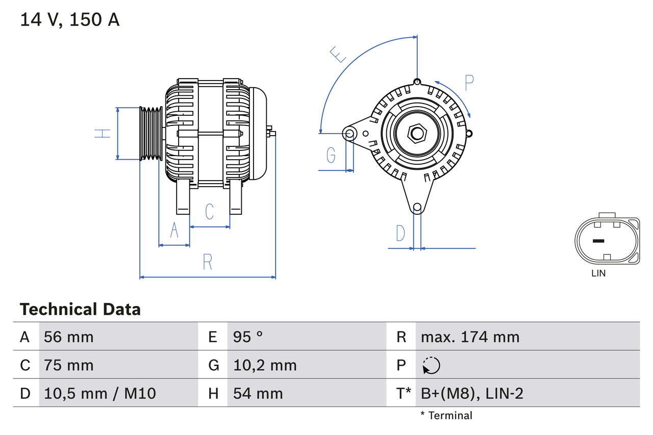 Bosch Alternator/Dynamo 0 986 083 700