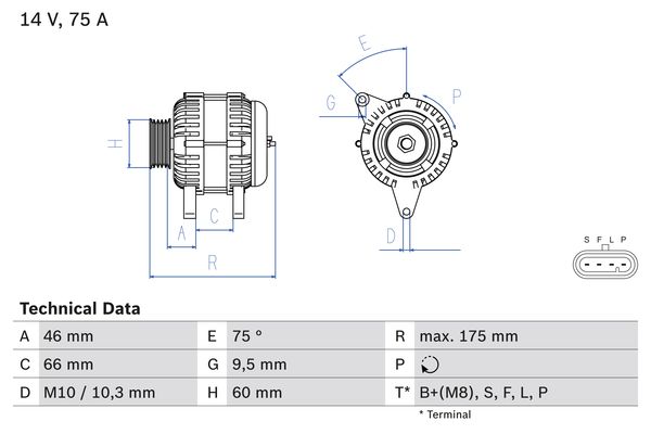 Bosch Alternator/Dynamo 0 986 083 770