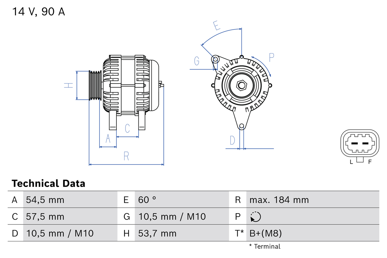 Bosch Alternator/Dynamo 0 986 083 810