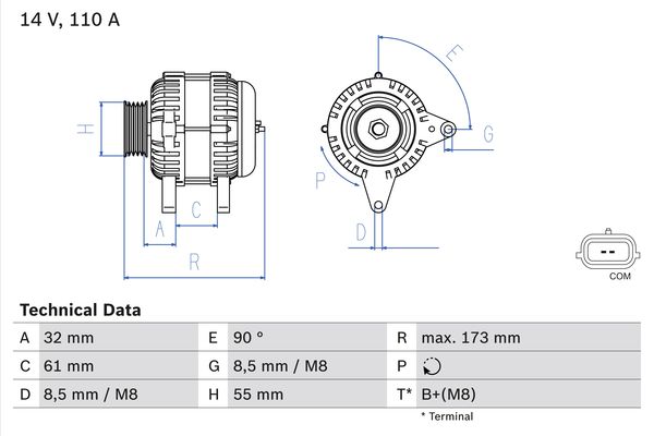 Bosch Alternator/Dynamo 0 986 083 980