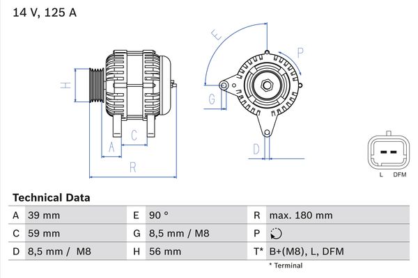 Bosch Alternator/Dynamo 0 986 084 060