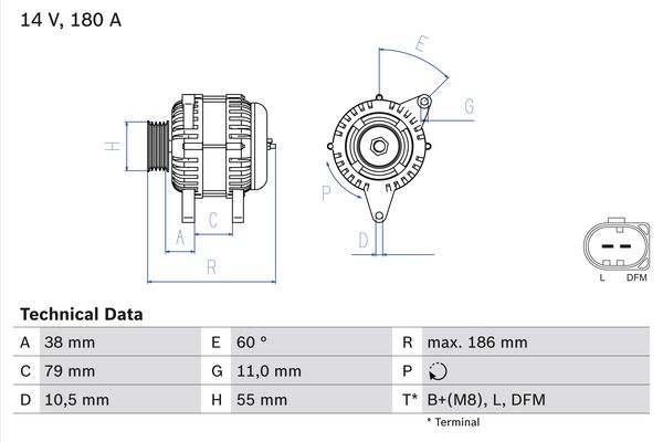 Bosch Alternator/Dynamo 0 986 084 140