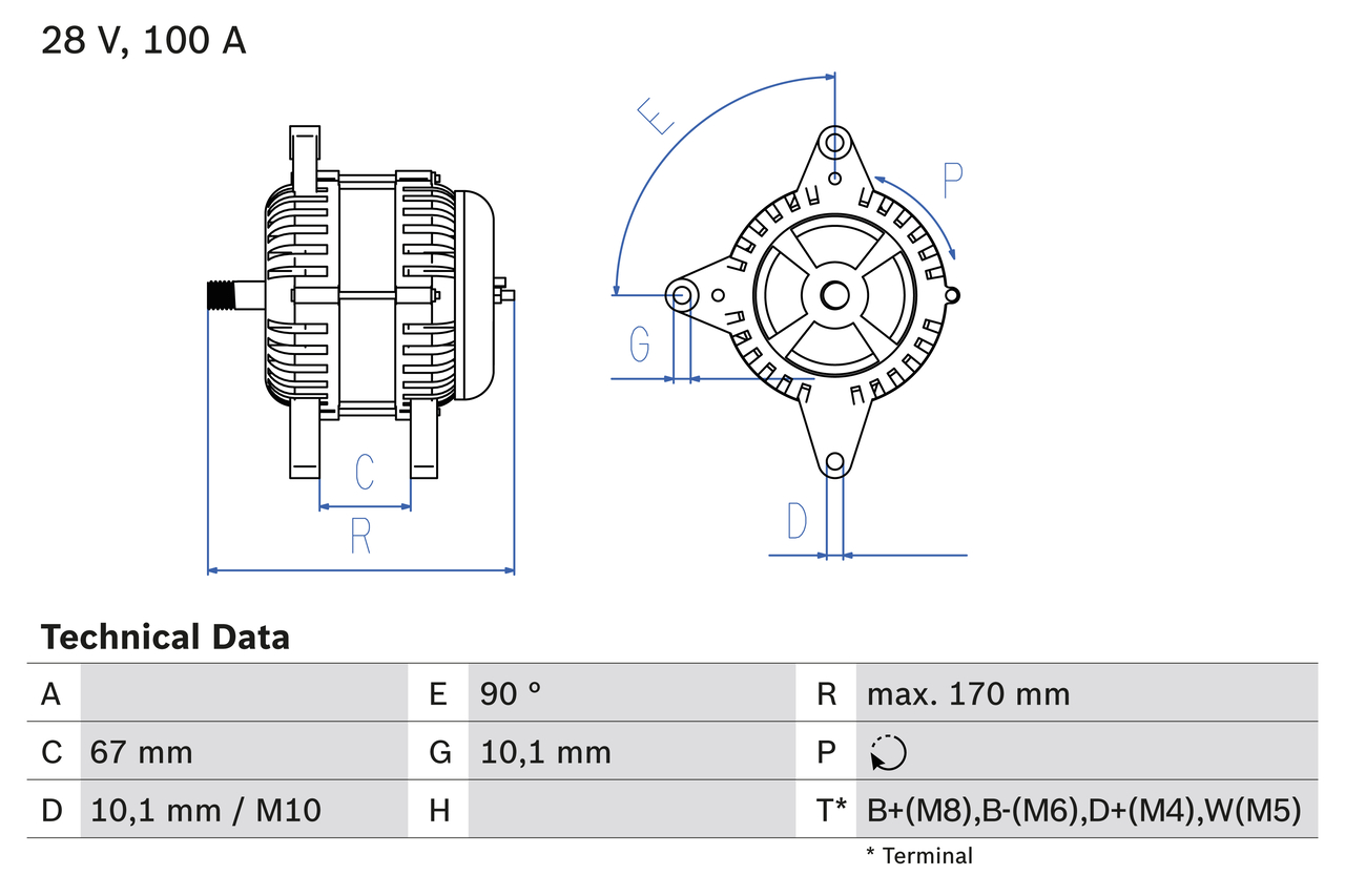 Bosch Alternator/Dynamo 0 986 084 180