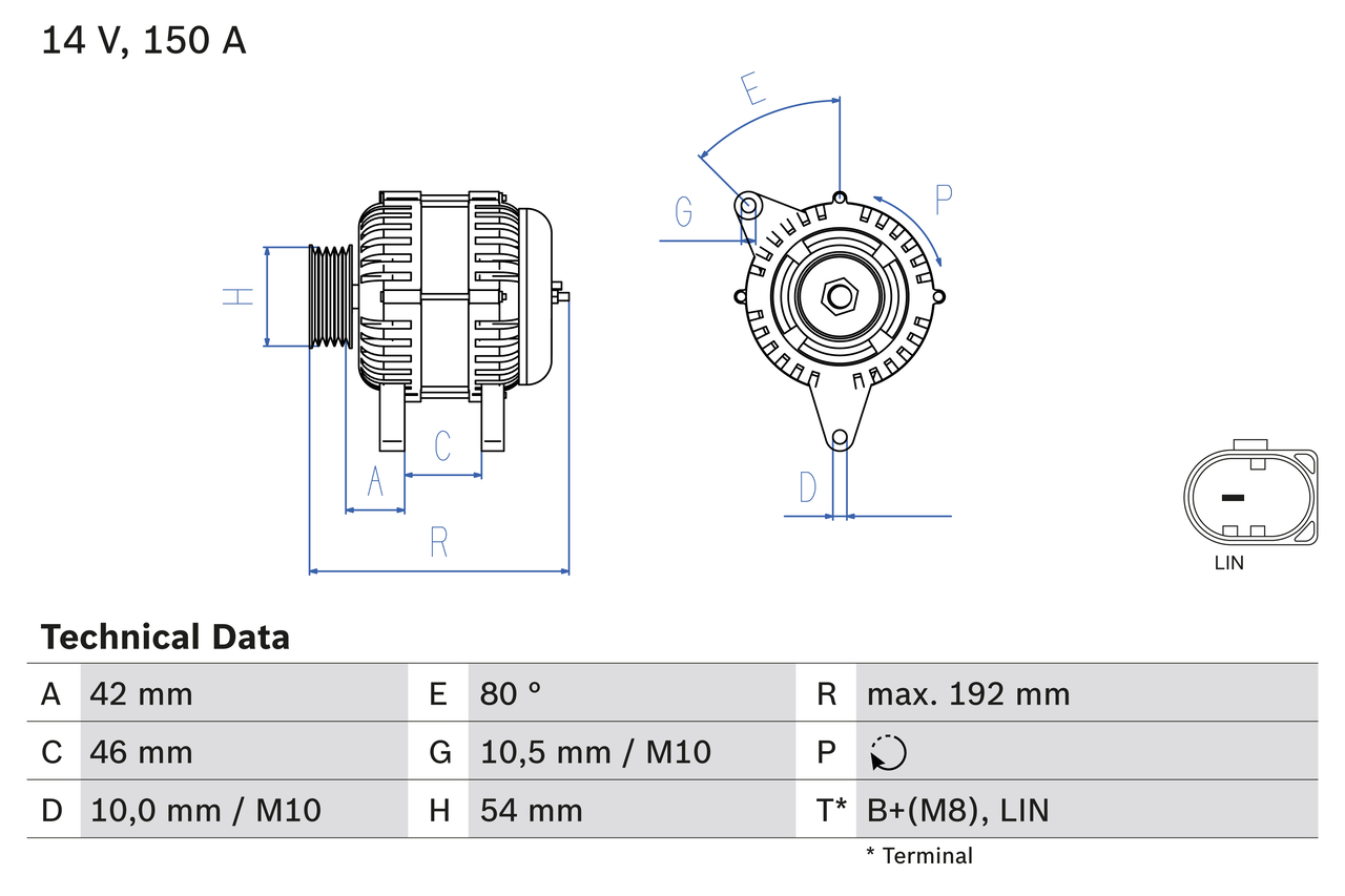 Bosch Alternator/Dynamo 0 986 084 230