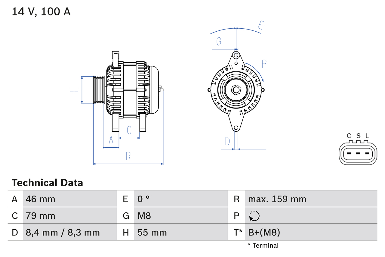 Bosch Alternator/Dynamo 0 986 084 440