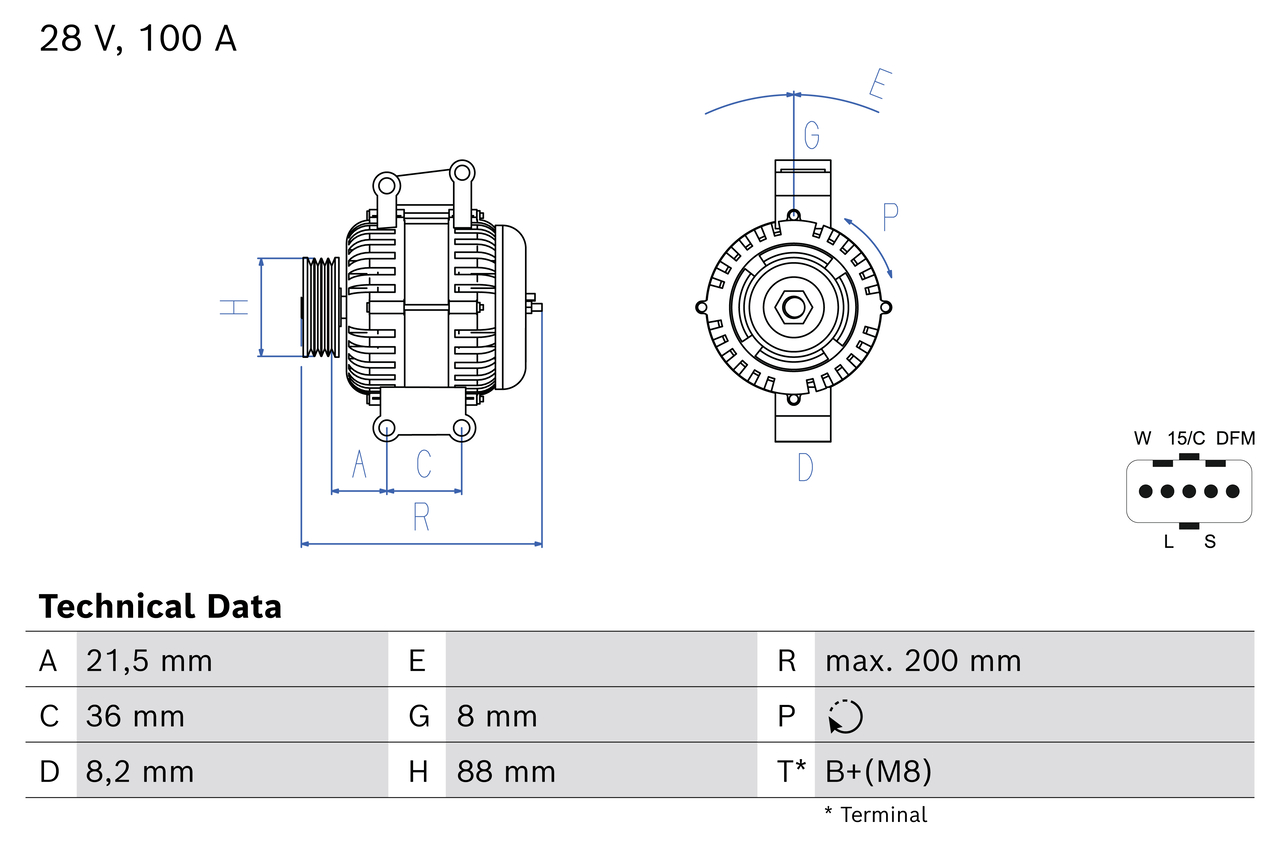 Bosch Dynamo / Alternator 0 986 084 790