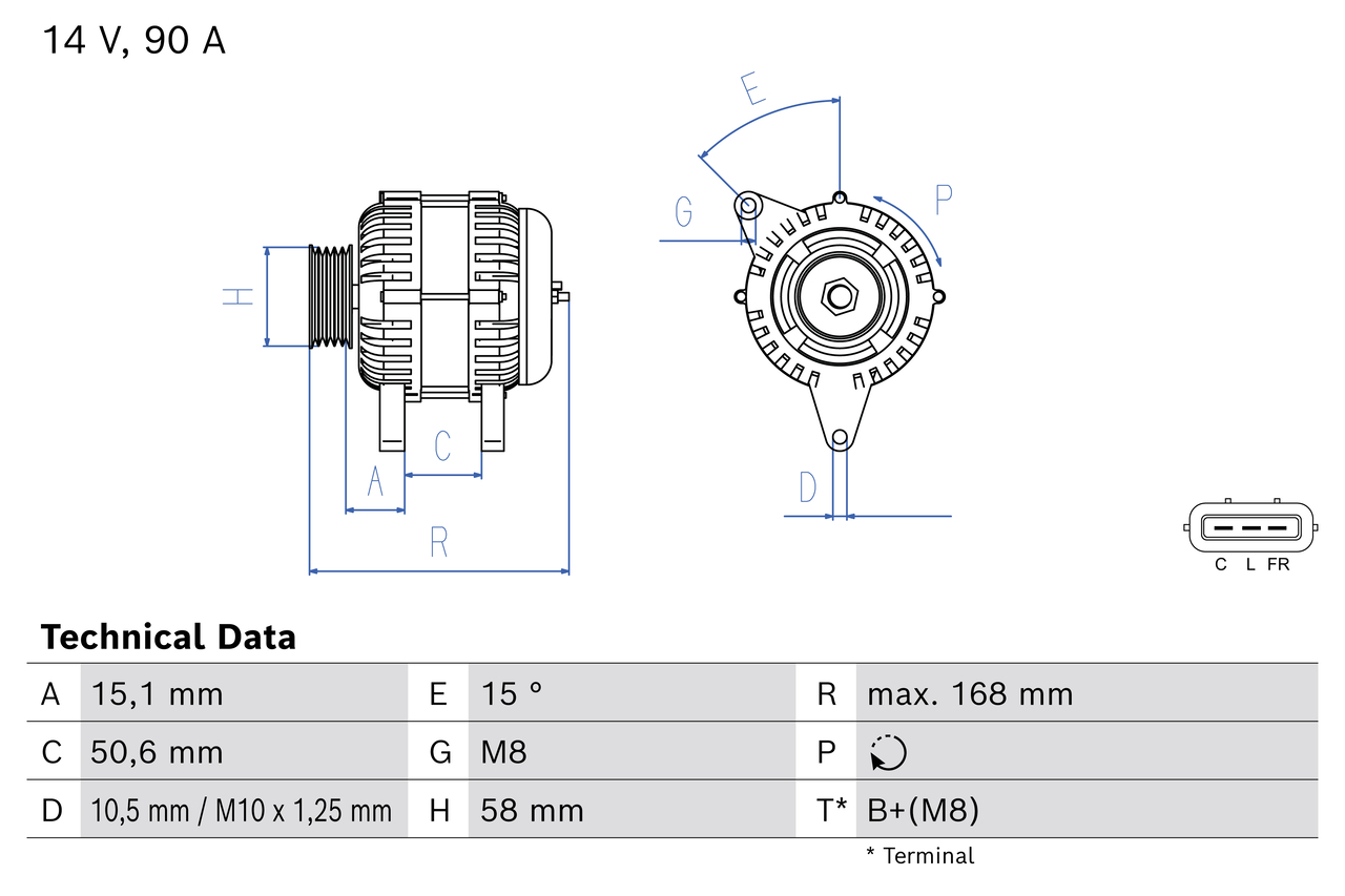 Bosch Alternator/Dynamo 0 986 085 060
