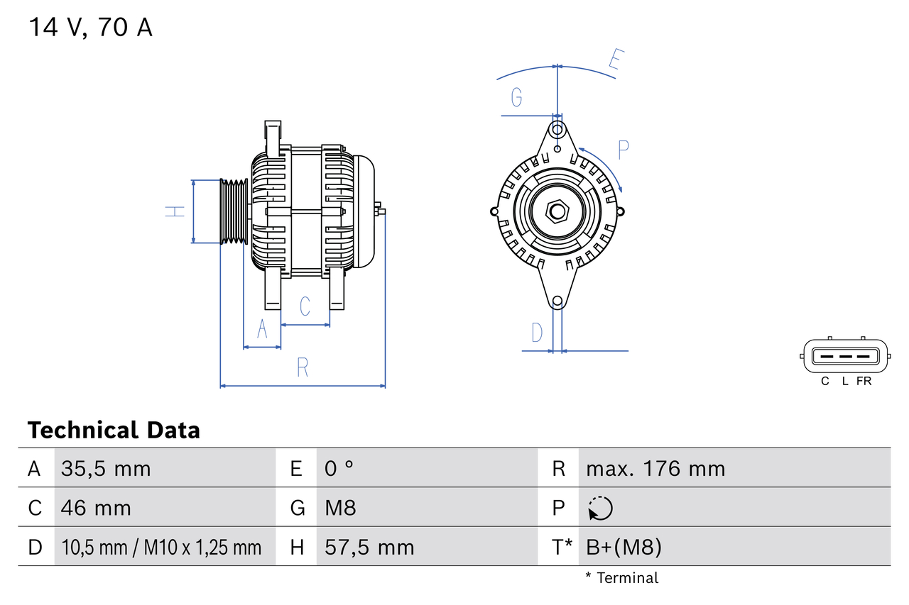 Bosch Alternator/Dynamo 0 986 085 140