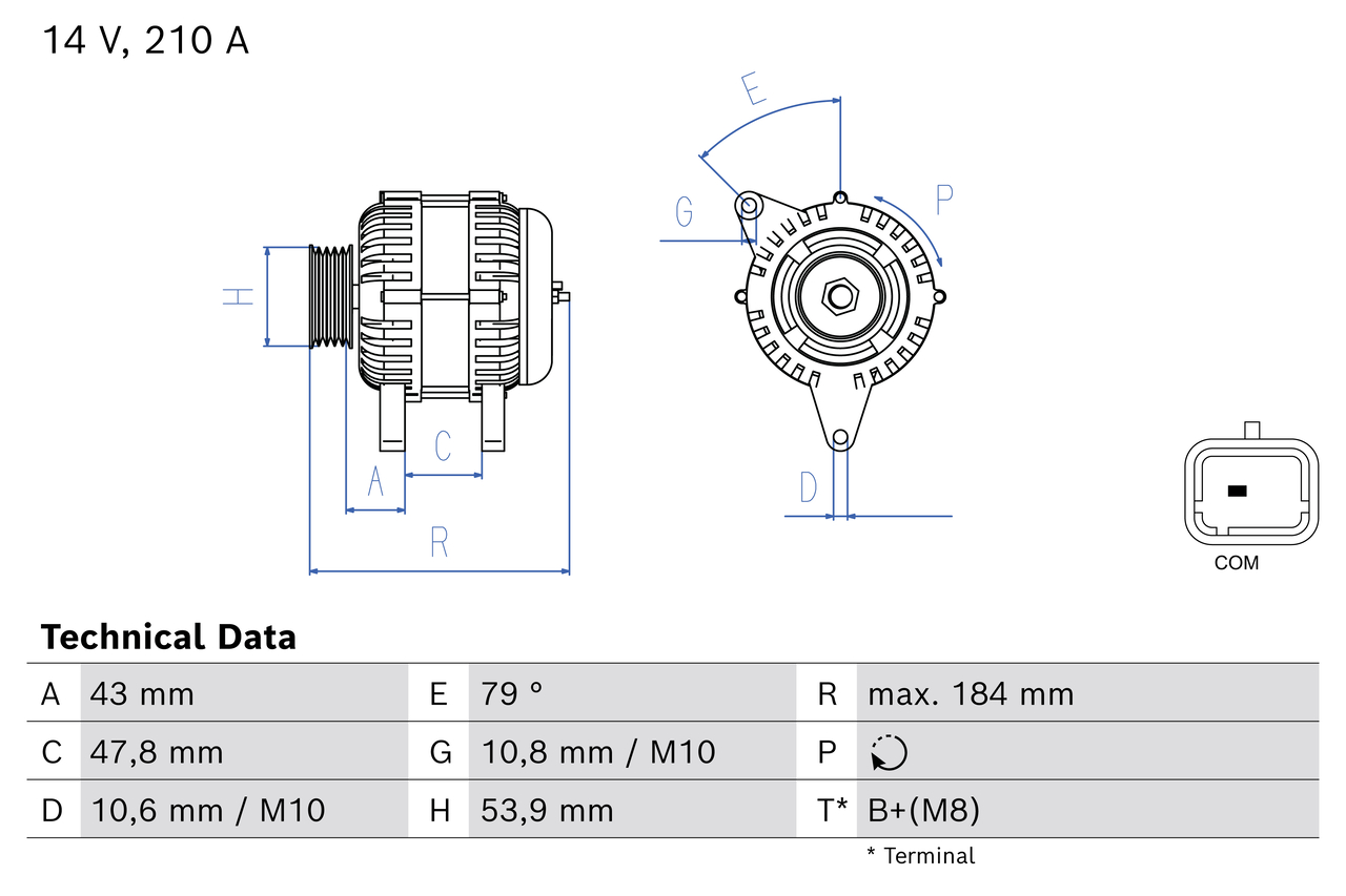 Bosch Dynamo / Alternator 0 986 085 570
