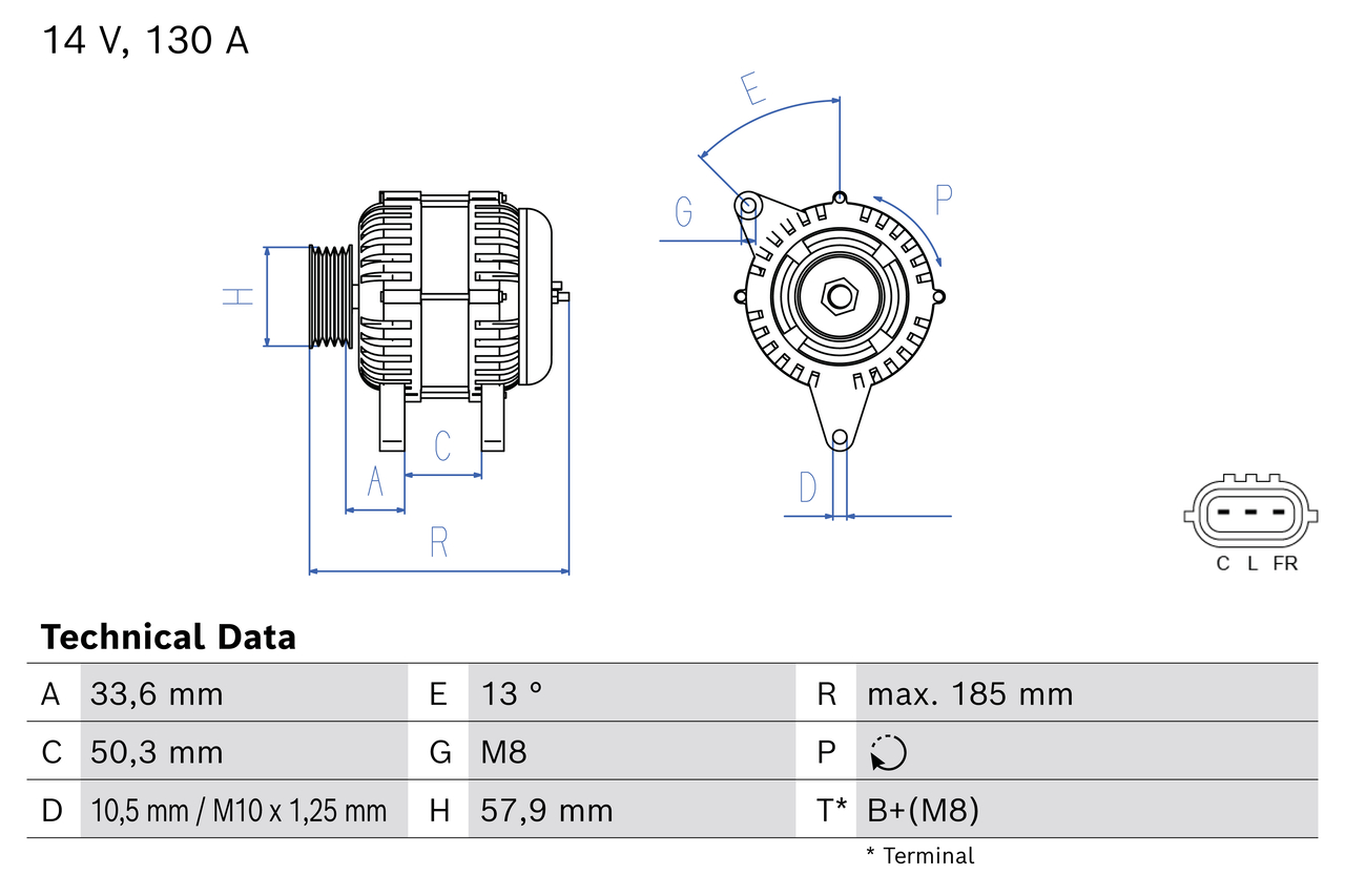Bosch Alternator/Dynamo 0 986 085 610