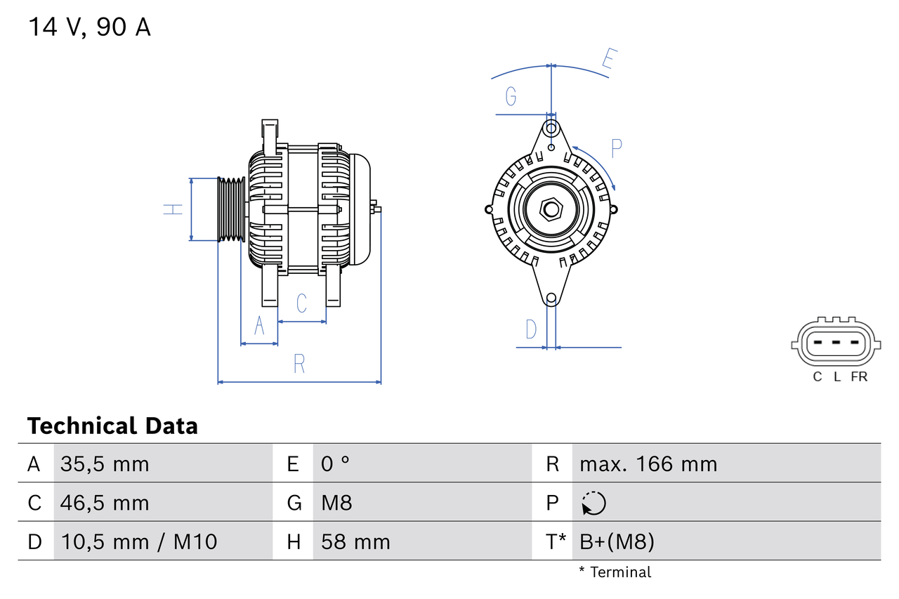 Bosch Alternator/Dynamo 0 986 085 660