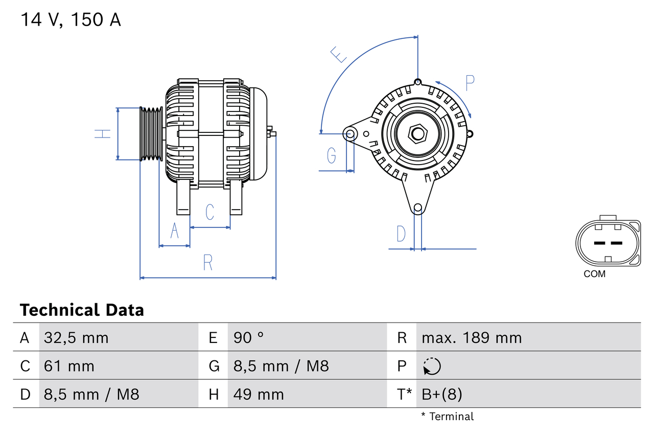 Bosch Alternator/Dynamo 0 986 085 680