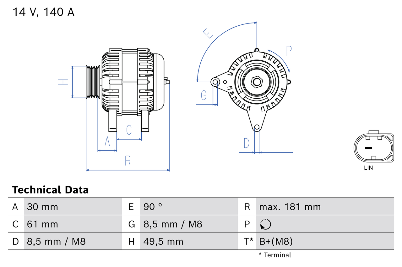Bosch Alternator/Dynamo 0 986 086 220