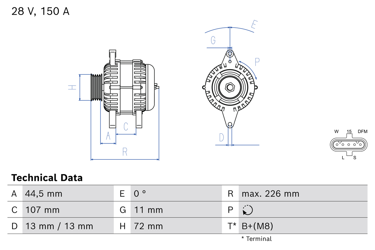 Bosch Alternator/Dynamo 0 986 086 290