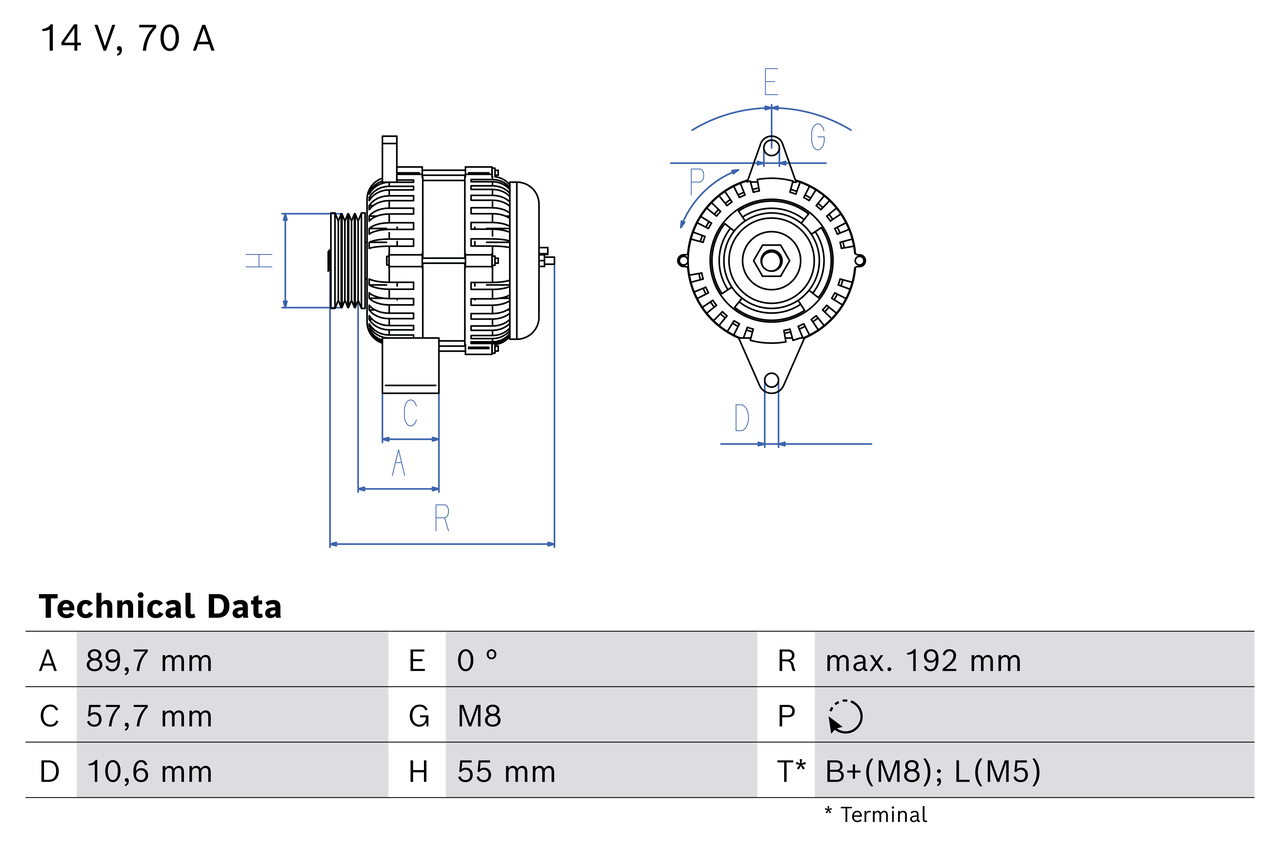 Bosch Dynamo / Alternator 0 986 086 690