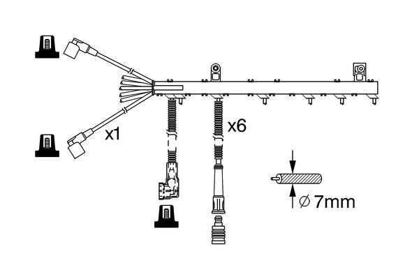 Bosch Bougiekabelset 0 986 356 364