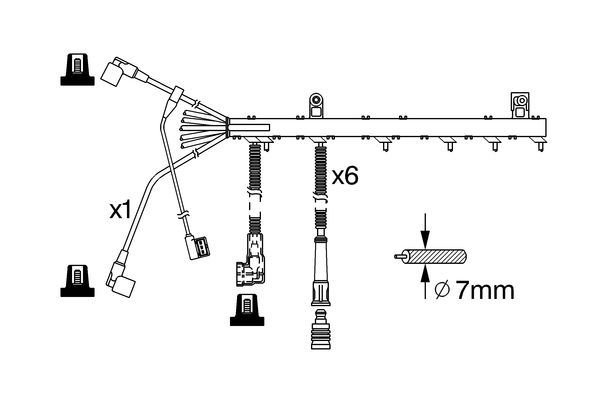 Bosch Bougiekabelset 0 986 356 368