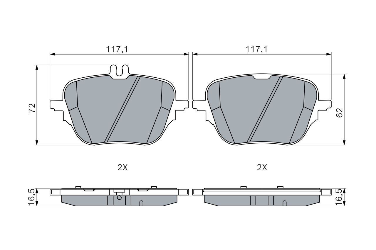 Bosch Remblokkenset, schijfrem 0 986 460 293
