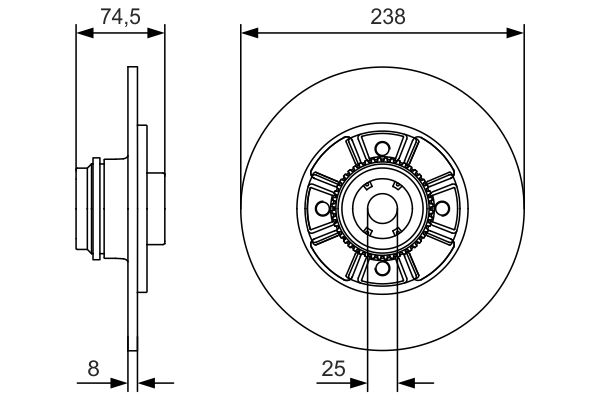 Bosch Remschijven 0 986 479 A48