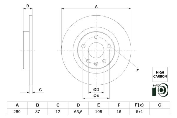 Bosch Remschijven 0 986 479 F41