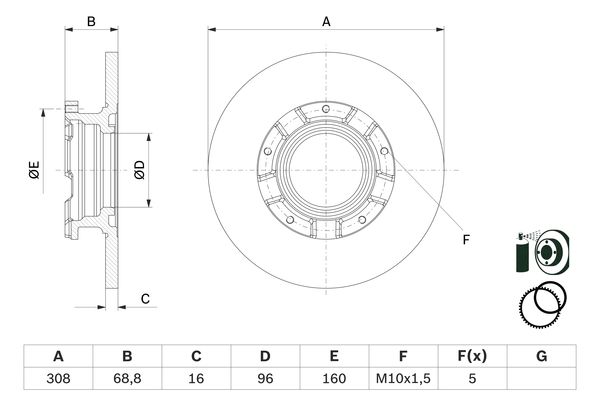 Bosch Remschijven 0 986 479 F62