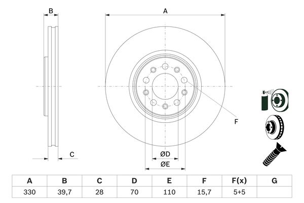 Bosch Remschijven 0 986 479 F66