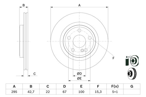 Bosch Remschijven 0 986 479 F75