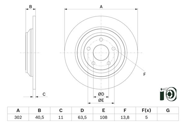 Bosch Remschijven 0 986 479 F79