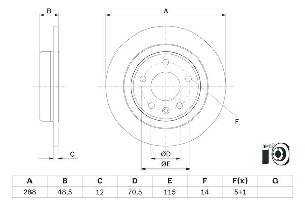 Bosch Remschijven 0 986 479 F83