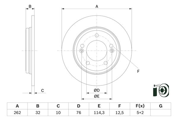 Bosch Remschijven 0 986 479 G29