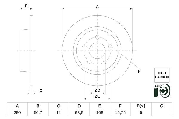 Bosch Remschijven 0 986 479 G71