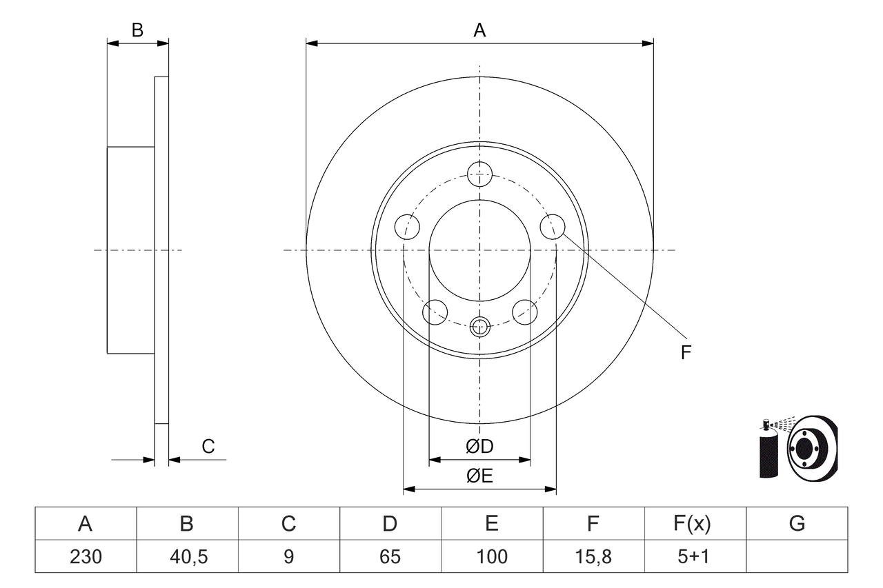 Bosch Remschijf 0 986 479 K55