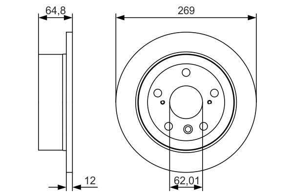 Bosch Remschijven 0 986 479 T13